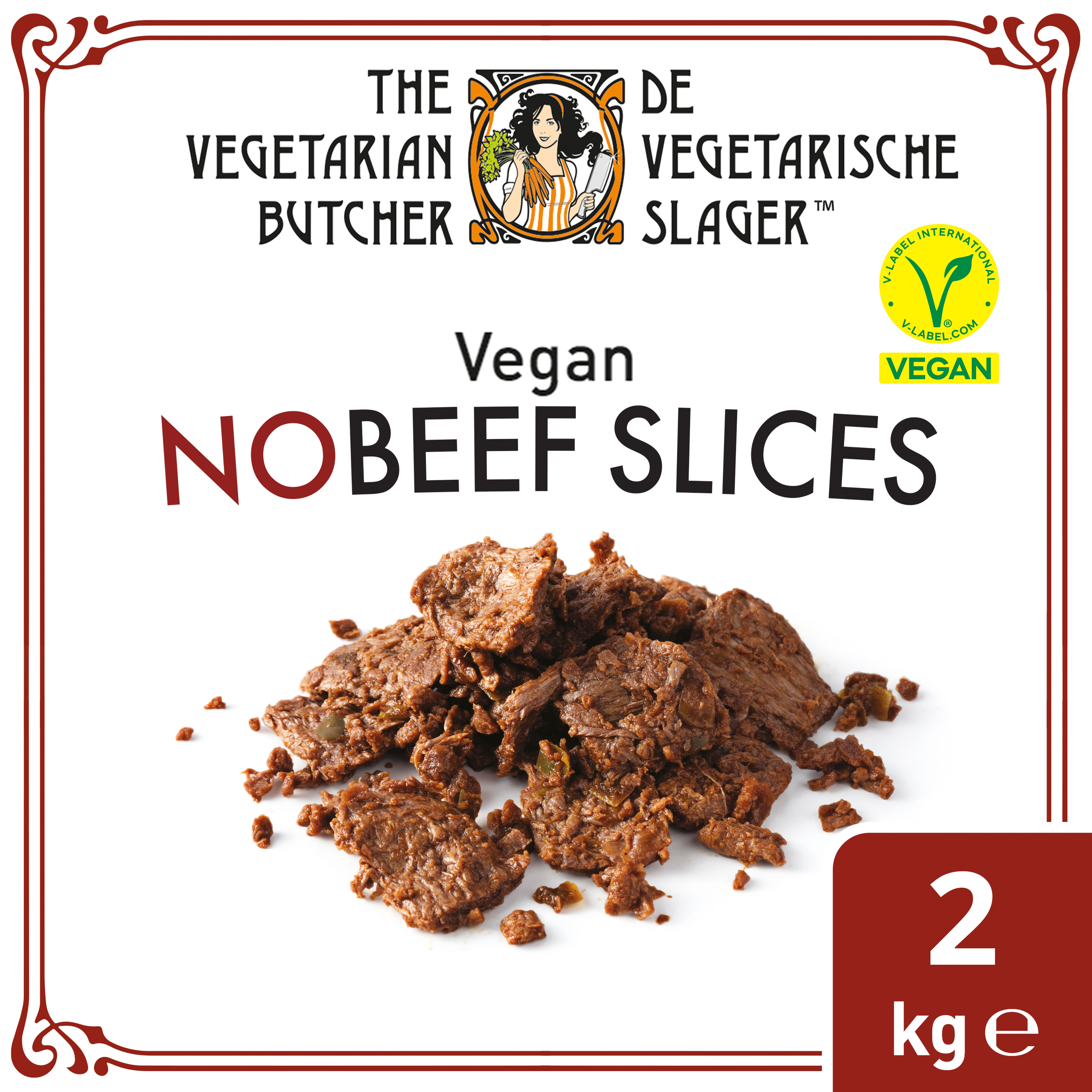 De Vegetarische Slager NoBeef Veganistische Runderstuckjes Kant en Klaar 2x1kg - 